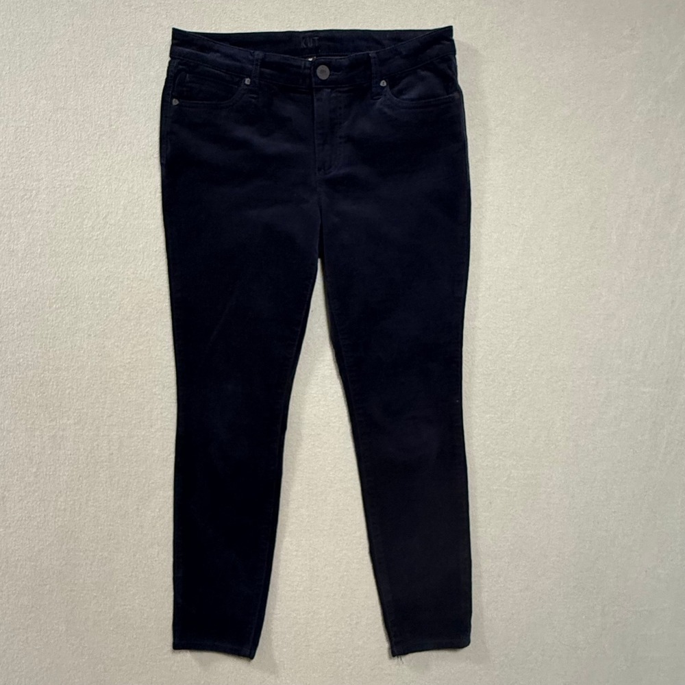 Kut From The Kloth Corduroy Blue 5-Pocket Toothpick Skinny Pants Women‎ 8 Petite